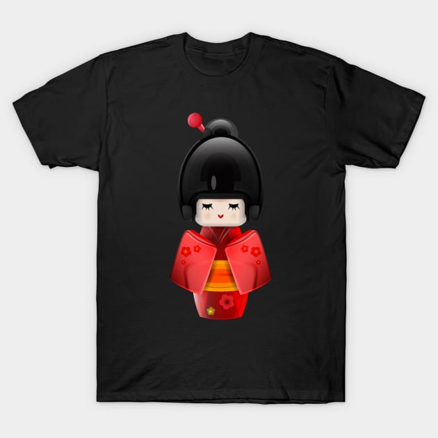 Kokeshi in Red T-Shirt by Rabassa